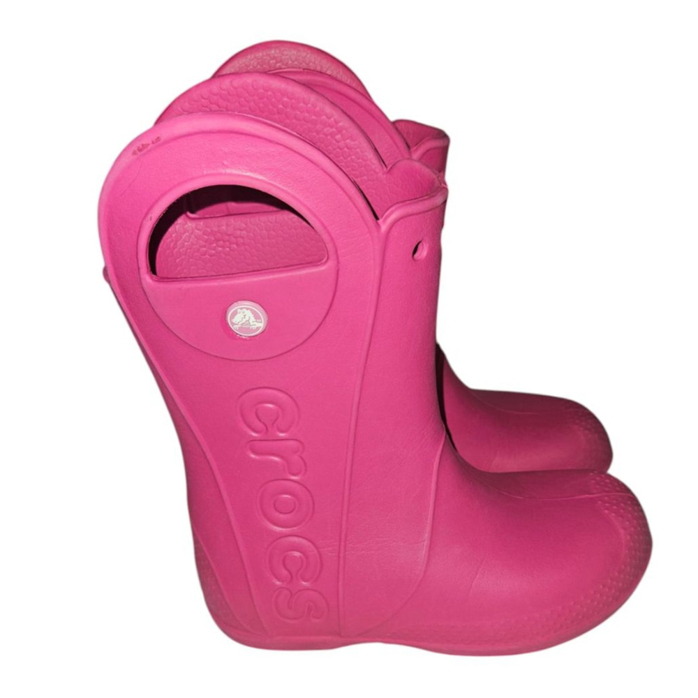 Crocs Kids Handle It Rain Boots Girl's Size 1 Pink